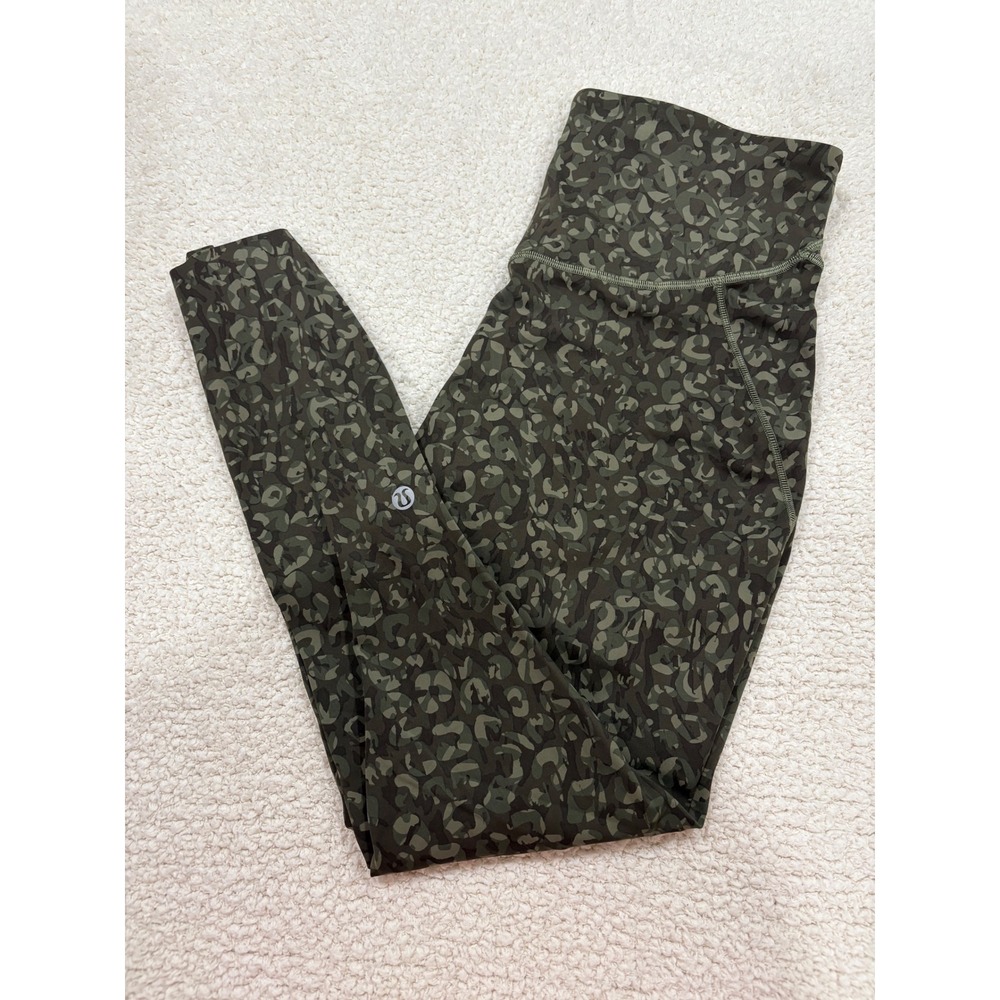 Lululemon Base Pace High-Rise Tight‎ Intertwined Camo Medium Olive Multi Sz 8
